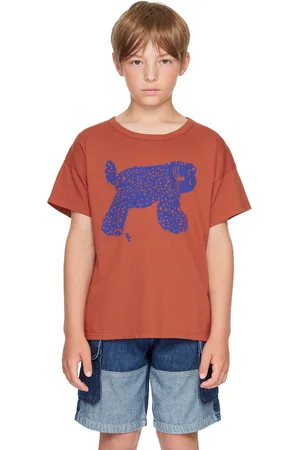 Bobo Choses Kids Red Big Cat T-Shirt