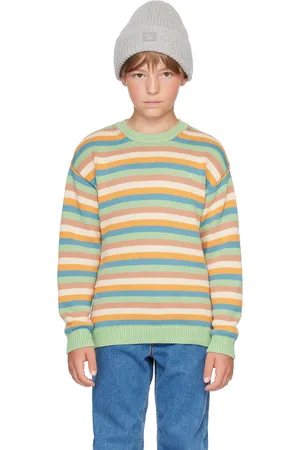 Acne Studios Kids Green Striped Sweater