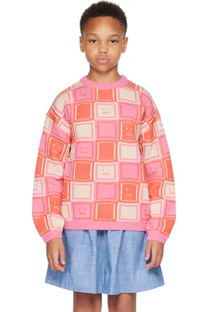 Acne Studios Kids Pink Check Sweater