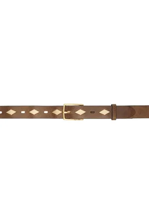 RAG&BONE Brown Colin Studded Belt