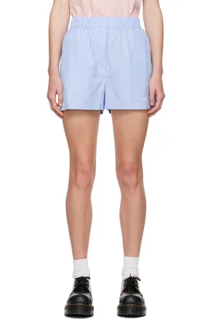 Msgm Blue Striped Shorts