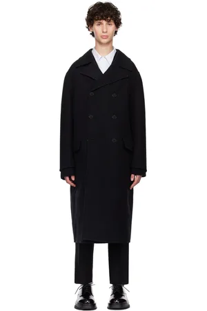 Jil Sander Black Press-Stud Coat