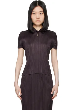 PLEATS PLEASE ISSEY MIYAKE Black Monthly Colors April Polo