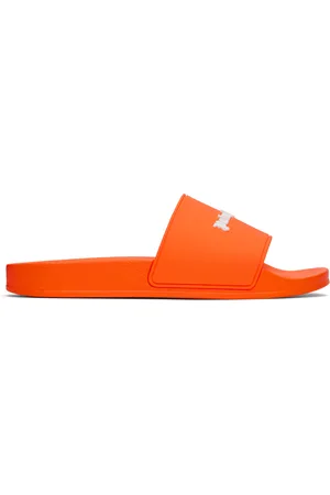 Palm Angels Orange Logo Pool Slides