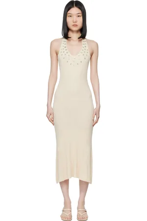 Paloma Wool Beige Tulipe Midi Dress