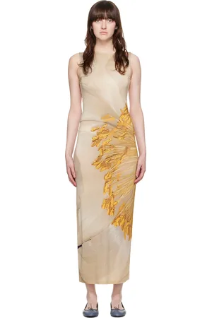 Paloma Wool Beige Fortunata Maxi Dress