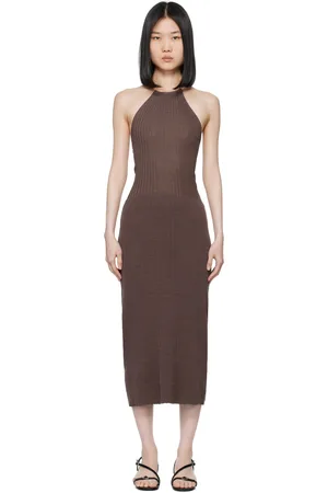Paloma Wool Brown Zinnia Midi Dress