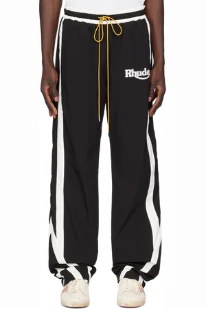 Rhude Black & Off-White Ski Track Pants