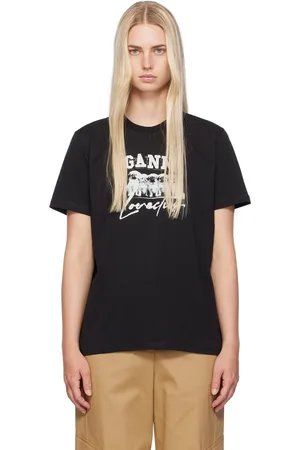 Ganni Black Puppy Love T-Shirt