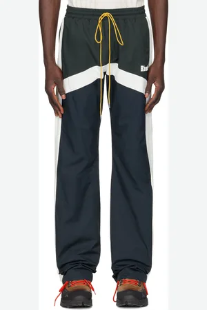 Rhude Navy & Green Motorsport Track Pants