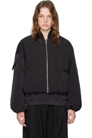 Ganni Black Oversized Bomber Jacket