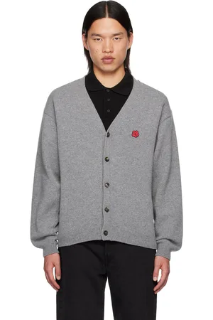 Kenzo Gray Paris Boke Flower Cardigan