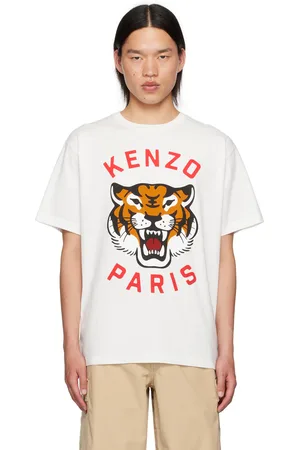 Kenzo White Paris Lucky Tiger T-Shirt