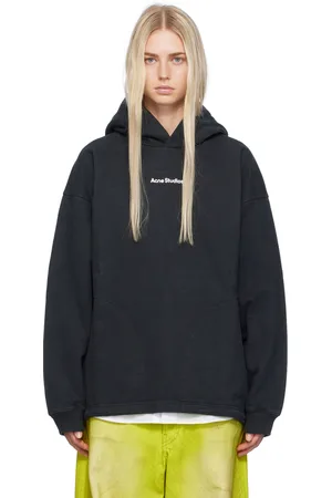 Acne Studios Black Printed Hoodie
