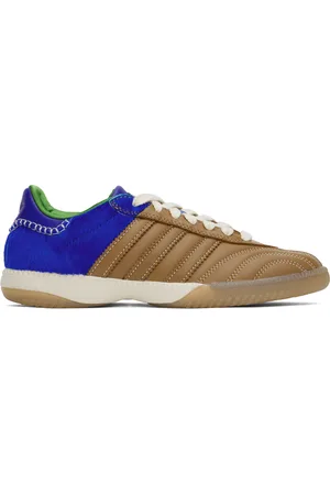 WALES BONNER Brown & Blue adidas Originals Edition Pony Samba Millennium Sneakers