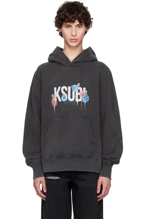 KSUBI Gray Graff Rose Kash Hoodie