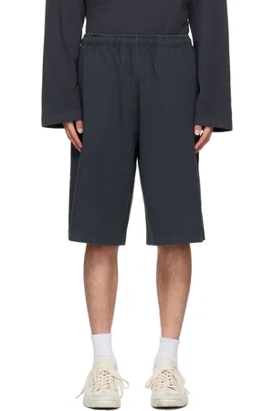 Acne Studios Black Printed Logo Stamp Shorts