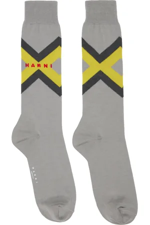 Marni Gray Micro Argyle Socks