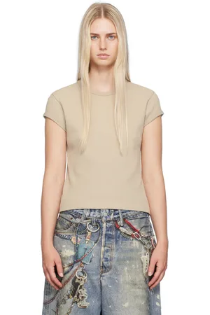 Acne Studios Taupe Garment-Dyed T-Shirt