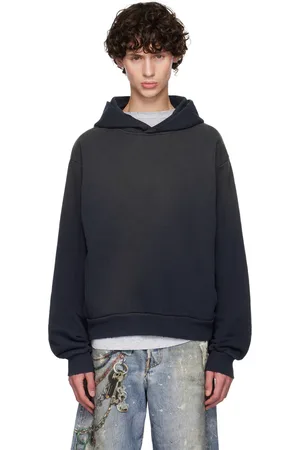 Acne Studios Black Printed-Logo Hoodie