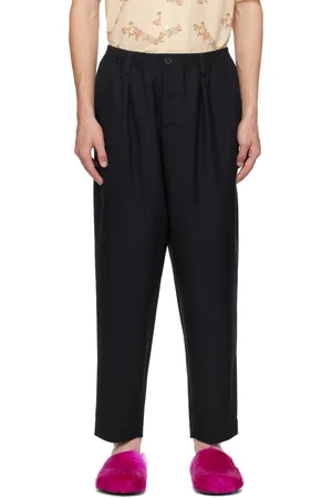 Marni Navy Cropped Drawstring Trousers