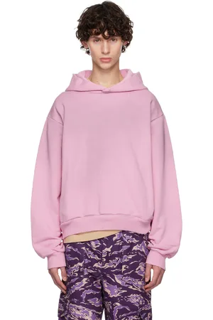 Acne Studios Pink Printed-Logo Hoodie