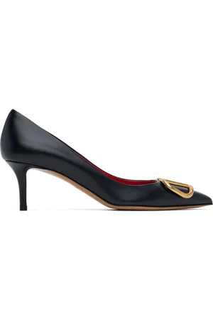VALENTINO GARAVANI Navy VLogo Heels