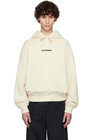 Jil Sander Off-White Logo Printed Hoodie