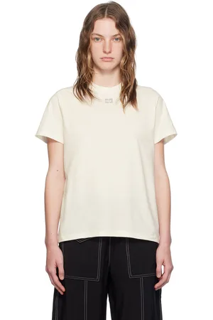 Ganni Off-White Rhinestone T-Shirt