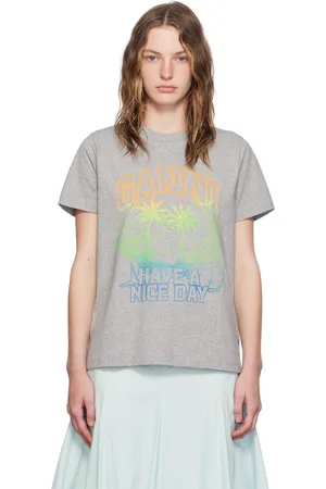 Ganni Gray Holiday T-Shirt