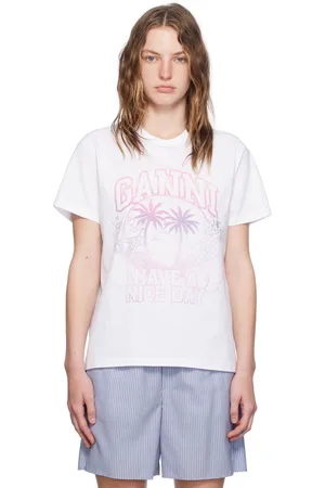 Ganni White Cocktail T-Shirt