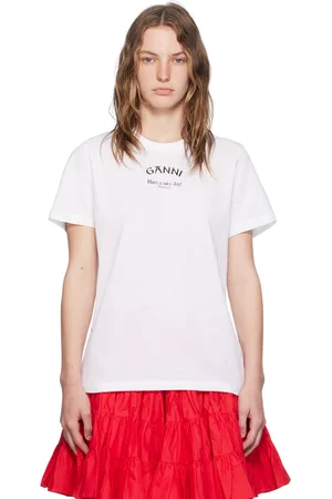 Ganni White Relaxed T-Shirt
