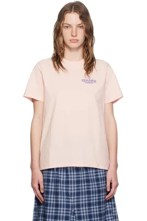 Ganni Pink Palm Trees T-Shirt