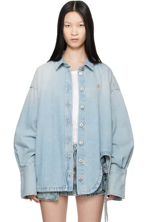 The Attico Blue Oversized Denim Shirt