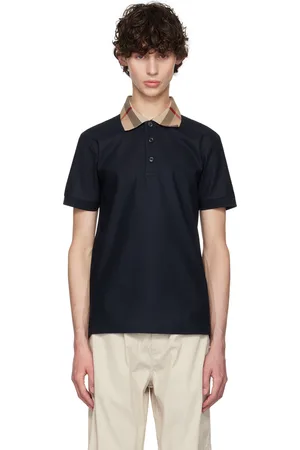 Burberry Navy Cotton Polo