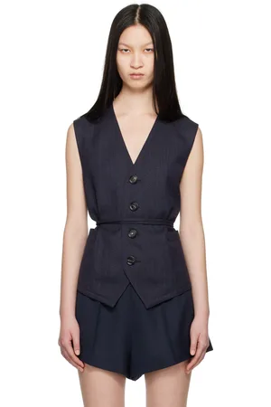 Bottega Veneta Navy Striped Vest