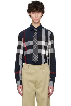Burberry Navy Check Shirt