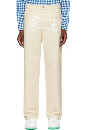 ICECREAM Beige Running Dog Double Scoop Jeans
