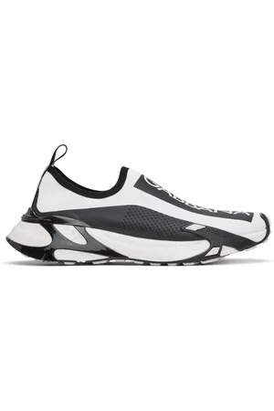 Dolce & Gabbana White Stretch Mesh Fast Sneakers