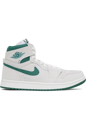 Nike Gray & Green Air Jordan 1 Zoom CMFT 2 Sneakers