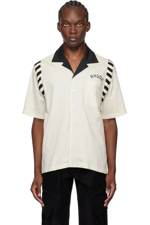 Rhude Off-White & Black Chamonix Alpine Shirt