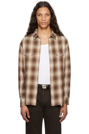 Tom Ford Brown Grand Check Western Shirt
