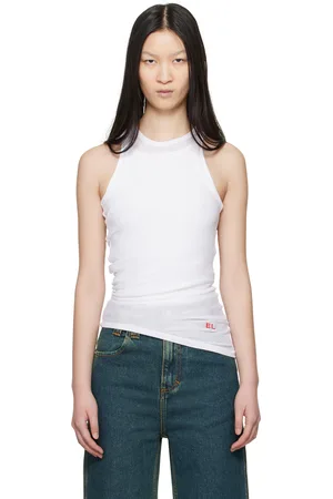 ECKHAUS LATTA White Spiral Tank Top