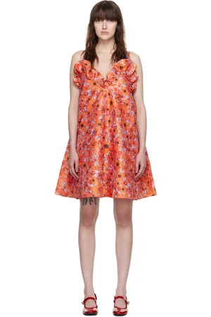 Kika Vargas Orange Joan Minidress
