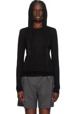 Rohe Black Fine Merino Wool Long Sleeve T-Shirt