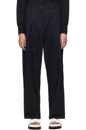 STUDIO NICHOLSON Black Acuna Trousers