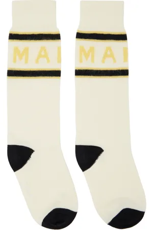 Marni Off-White Mohair Logo Socks