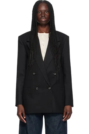 Rohe Black Double-Breasted Blazer