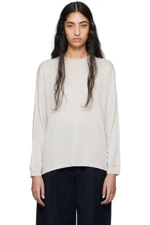 STUDIO NICHOLSON Gray Lyocell Simmons Long Sleeve T-Shirt