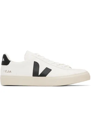 Veja White & Black Campo ChromeFree Leather Sneakers